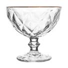 Taça para Sobremesa Lyor Diamond de Vidro com Fio de Ouro 25