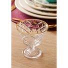 Taça para Sorvete Diamante com Fio de Ouro Cristal 160ml