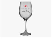 Taça Para Vinho De Vidro Decorada 490ml Dia Dos Namorados Taça Para Vinho De Vidro Decorada 490ml Dia Dos Namorados