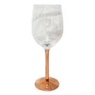 Taça para Vinho de Vidro Incolor e Base Cobre 400ml - Unid.