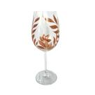 Taça Para Vinho Em Cristal Pintada À Mão 450ml La Home Taça Para Vinho Em Cristal Pintada À Mão 450ml La Home