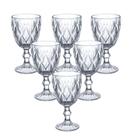 Taça para vinho ou água jogo com 6 taças de vidro 320 ml