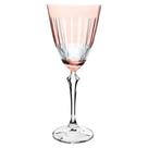 Taça Para Vinho Tinto Elizabeth Lapidada em Cristal Ecológico Rosa 250ml