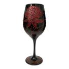 Taça Pomba Gira Negra e Rosa Vermelha Barone Cristal 490ml Taça Pomba Gira Negra e Rosa Vermelha Barone Cristal 490ml