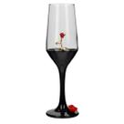 Taça Pomba Gira Rosa Vermelha Champagne Vidro 186ml Taça Pomba Gira Rosa Vermelha Champagne Vidro 186ml