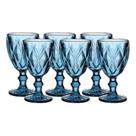Taça Rio Home Diamante Azul Vidro 300ml Conjunto 6 Para Vinho E Água Azul-claro Taça Rio Home Diamante Azul Vidro 300ml Conjunto 6 Para Vinho E Água Azul-claro