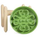 Taça Slow Feeder para cães LE TAUCI Ceramic com suporte de madeira 700mL