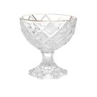 Taça Sobremesa Deli Diamond Vidro com Fio de Ouro 170ml
