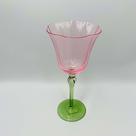 Taça Vidro Candy Vibrante Rosa e Verde 450ml 23x11cm
