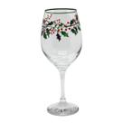 Taça Vidro p/Vinho Borda Dourada Rena Guirlanda 400ml- Unid.