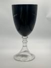 TACA VIDRO PRETO PE TRANSP- 480ml