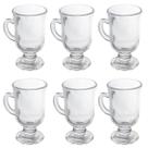 Taça vidro Resistente com alça para bebidas quentes Caneca para Cafe cappuccino 130ml Copo de Vidro Taça vidro Resistente com alça para bebidas quentes Caneca para Cafe cappuccino 130ml Copo de Vidro