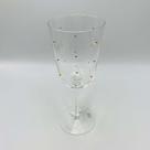 Taça Vidro Transparente com Pontos Dourados Dots 320ml