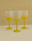 taça vinho acrílico , 4 un. degradê amarelo