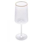 Taça Vinho De Cristal Martelado Petra Fio De Ouro 500ml Lyor