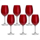 taca vinho e agua bohemia vermelha