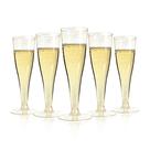 Taças de champanhe Bestluck, pacote com 25, 130 ml, plástico dourado, glitter
