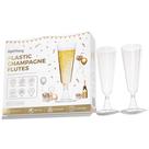 Taças de champanhe de plástico descartáveis OptiThing 130mL x24 Taças de champanhe de plástico descartáveis OptiThing 130mL x24