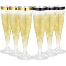 Taças de champanhe de plástico Jingmore, 12 peças, 130 ml, transparentes