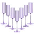Taças de champanhe Lueumxc 160 ml de plástico inquebrável roxo, pacote com 16