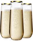 Taças de champanhe Maaacute de plástico sem haste 270 ml (pacote com 24)
