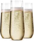 Taças de champanhe Munfix Stemless Plastic 270 ml (pacote com 36)