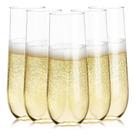 Taças de champanhe Prestee 24 de plástico 270 ml sem haste transparente Taças de champanhe Prestee 24 de plástico 270 ml sem haste transparente