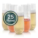 Taças de champanhe Reli. Plástico transparente de 250 ml, pacote com 25, sem haste Taças de champanhe Reli. Plástico transparente de 250 ml, pacote com 25, sem haste