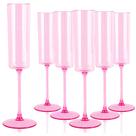 Taças de champanhe YOUBET, pacote com 24, plástico rosa, 180 ml, quadradas Taças de champanhe YOUBET, pacote com 24, plástico rosa, 180 ml, quadradas