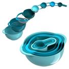 Taças de mistura, conjunto de aninhamento de plástico Pantula, 8 com copos de medição Taças de mistura, conjunto de aninhamento de plástico Pantula, 8 com copos de medição