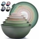 Taças de mistura Zulay Kitchen, conjunto de 12 peças de plástico com tampas Taças de mistura Zulay Kitchen, conjunto de 12 peças de plástico com tampas