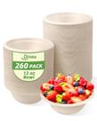 Taças de papel Dynta 260 unidades, 350 ml, compostáveis, ecológicas