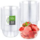 Taças de plástico descartáveis TOFLEN 350mL (pacote com 50) Clear