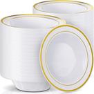 Taças de plástico Jinei 150 peças 180mL para sopa de salada de sobremesas