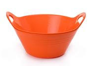 Taças de plástico Mintra Home 4,5 litros grandes com alças, pacote com 2 unidades, laranja
