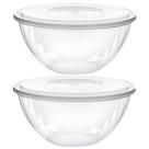 Taças de servir descartáveis PLASTICPRO 1,4 L com tampas (pacote com 4)