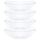 Taças de servir descartáveis PLASTICPRO 3.8L Crystal Clear x4