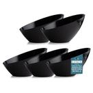 Taças de servir Posh Setting Black Plastic 1600 ml, pacote com 5