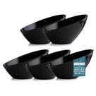 Taças de servir Posh Setting Black Plastic 600 ml, pacote com 5