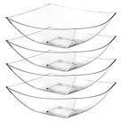 Taças de servir Posh Setting de plástico transparente de 1,9 L (64 onças), pacote com 4