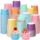 Taças de sobremesa descartáveis, copos de sorvete de papel Aodaer, 300 ml, 6 cores