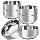 Taças de sopa LOSYHU em aço inoxidável 414mL de parede dupla x6