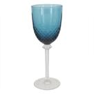 Taças De Vinho Branco De Vidro Azul 160ml 6 Peças - BTC