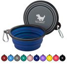 Taças dobráveis para cães Rest-Eazzzy, pacote com 2 para viagens com mosquetões
