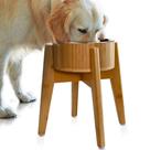 Taças elevadas para cães Z-Pirates para raças grandes, boné de bambu de 74 onças