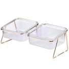 Taças elevadas para gatos Tronssien inclinadas 15 com suporte de ferro Taças elevadas para gatos Tronssien inclinadas 15 com suporte de ferro
