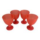 Taças murano 330 ml com tampas da tupperware
