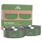 Taças para animais de estimação ALPINE de aço inoxidável 950 ml antiderrapantes à prova de ferrugem