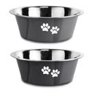 Taças para cães SOUXU com fundo de borracha antiderrapante de aço inoxidável 850 ml