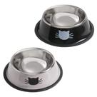 Taças para gatos Rapark de aço inoxidável 240 mL com base de borracha, 2 unidades